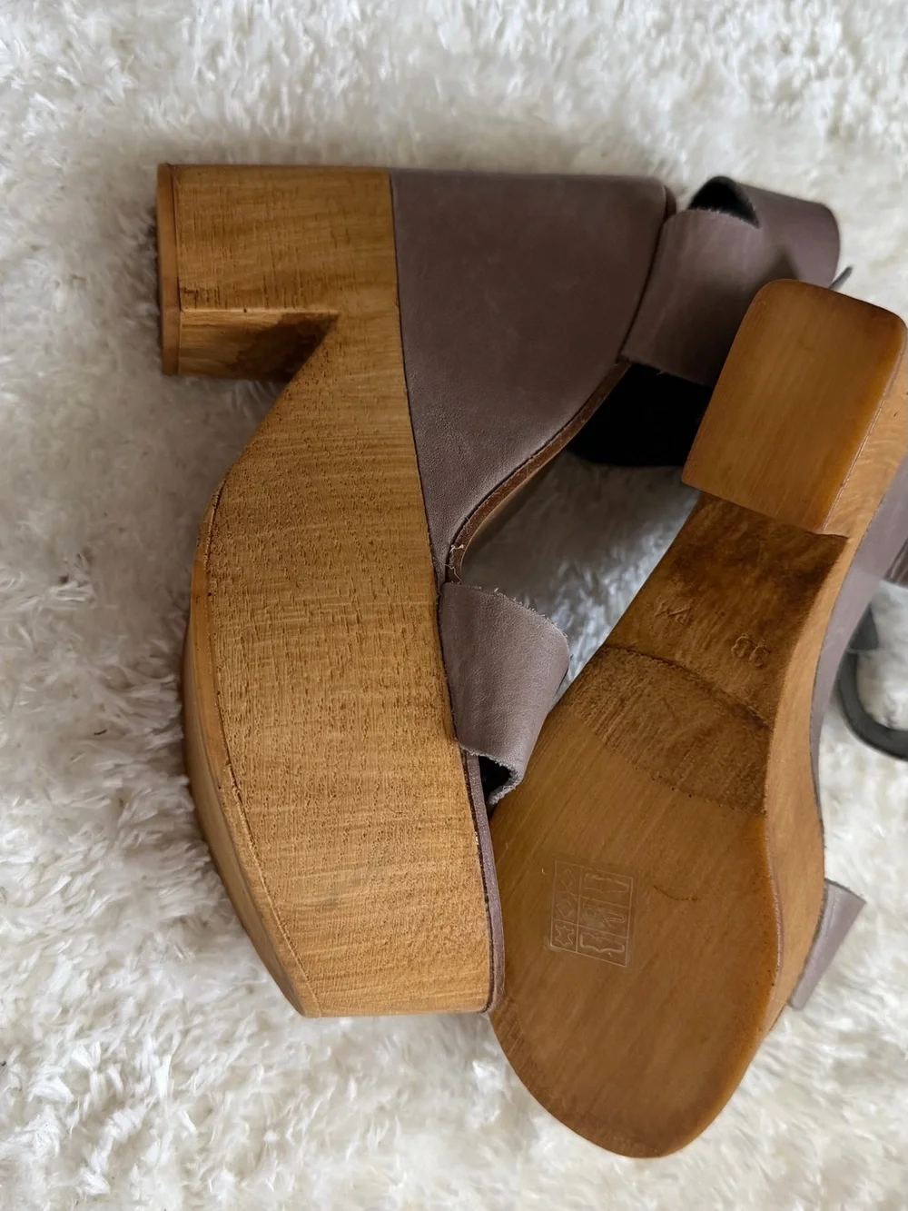 Steve Madden Taupe Platform Ankle-Strap Sandals